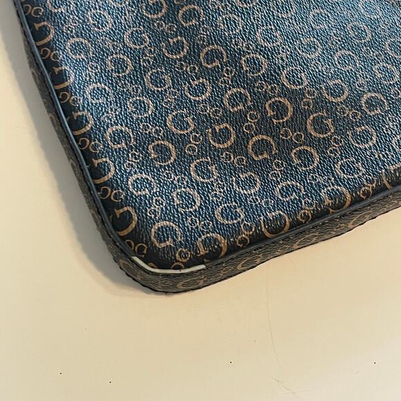 Guess McGill Mini Crossbody Bag Womens Dark Brown PVC Preppy Y2K Handbag Purse - Picture 7 of 12